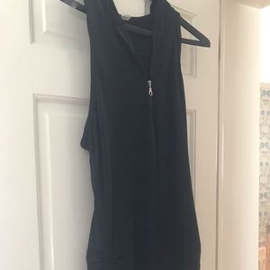 Venus tank vest ruched sides with hood